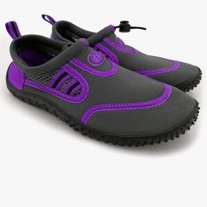 Gray and Purple Water Shoes